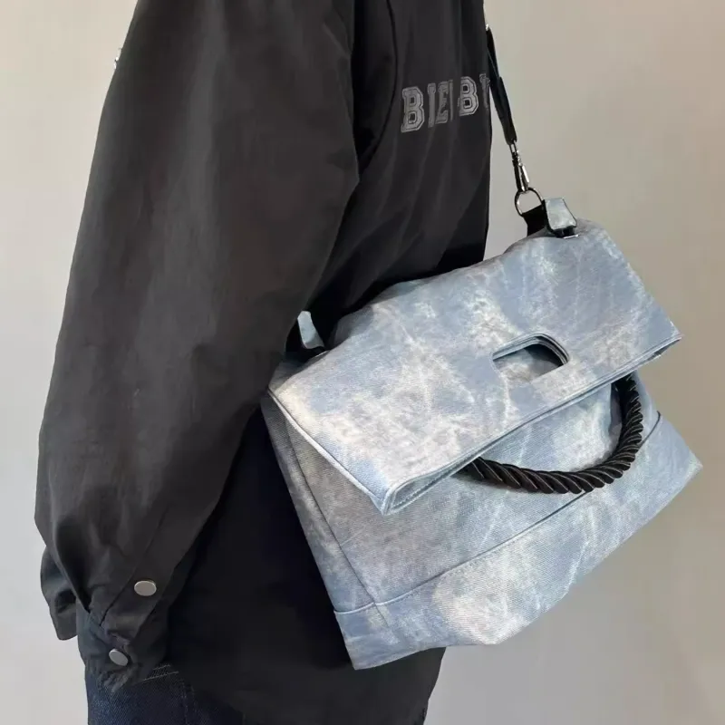 TAKI Soft PU Commute Multi Shoulder Strap Handbag, Tote Bag, Shoulder Bag Regular Unisex Haze Blue-2