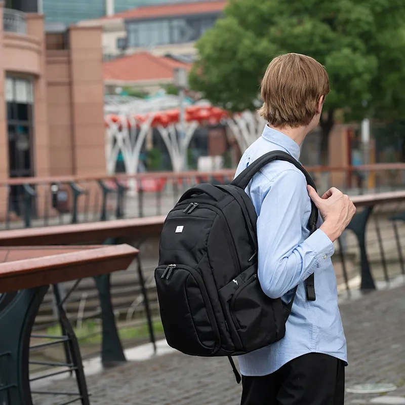 SWIZA Polyester Laptop Bag Backpack Large Size Men's Black-6