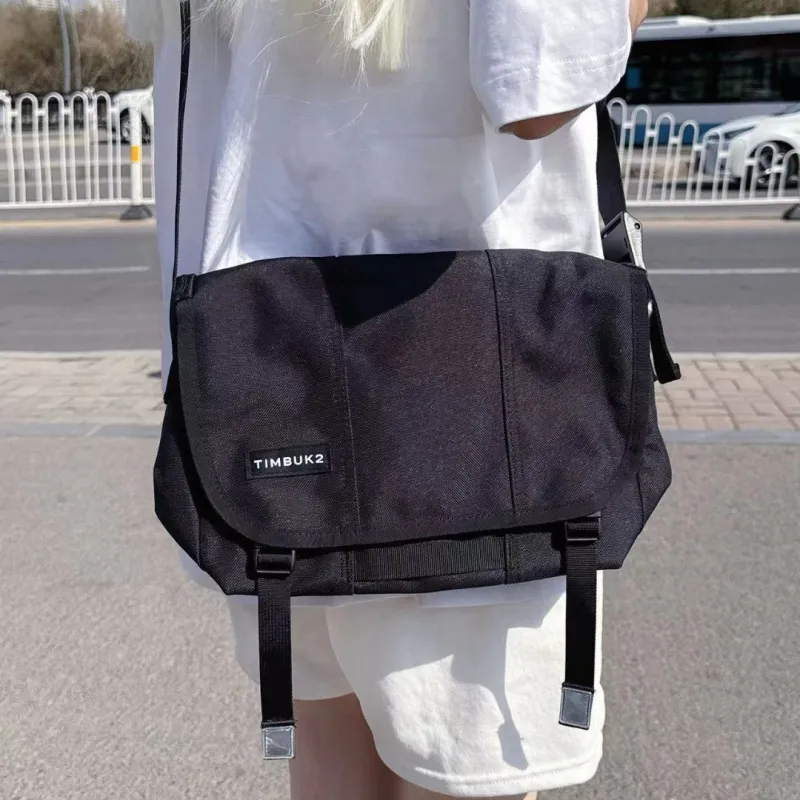 Timbuk2 Polyester Large Capacity Student Messenger Bag Cycling Crossbody Bag Regular Unisex Black-1
