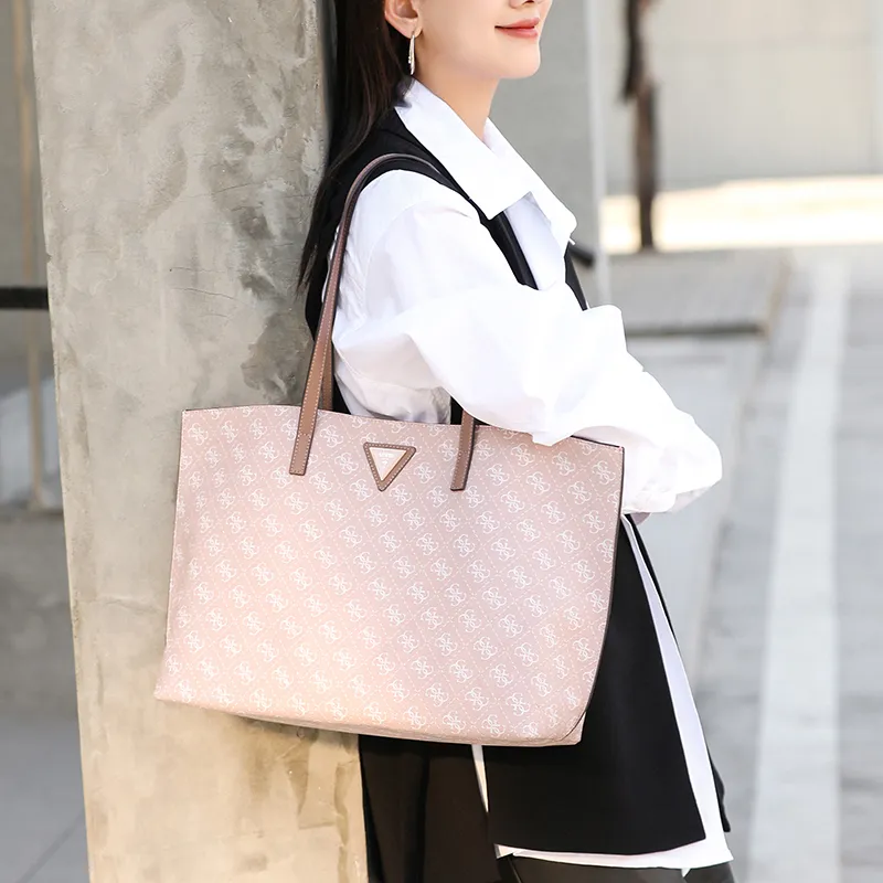 GUESS PU Combo Bag Tote Bag Shopping Bag Crossbody Bag Shoulder Bag Regular Women's Cherry Blossom Pink-6
