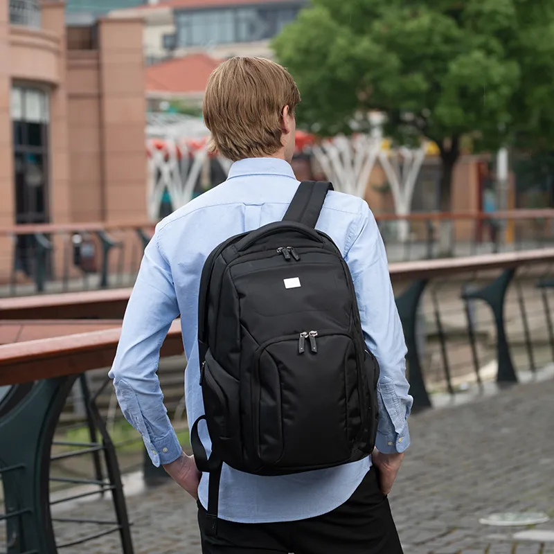 SWIZA Polyester Laptop Bag Backpack Large Size Men's Black-7