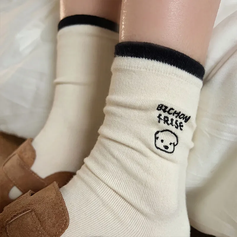 MADALLO Mid Calf Socks Women's 5 Pack-4