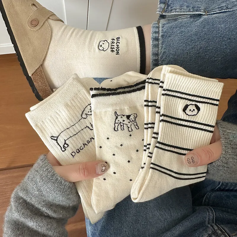 MADALLO Mid Calf Socks Women's 5 Pack-1