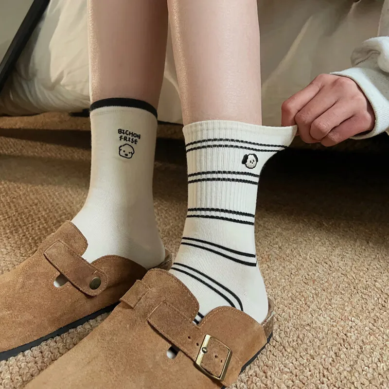 MADALLO Mid Calf Socks Women's 5 Pack-5