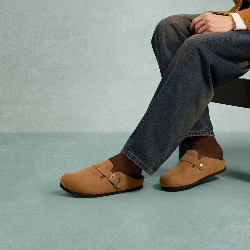THOM WILLS Wrap toe Slippers Unisex Dark Brown-6
