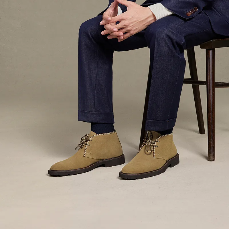 THOM WILLS Ankle Boots Men's Camel-5