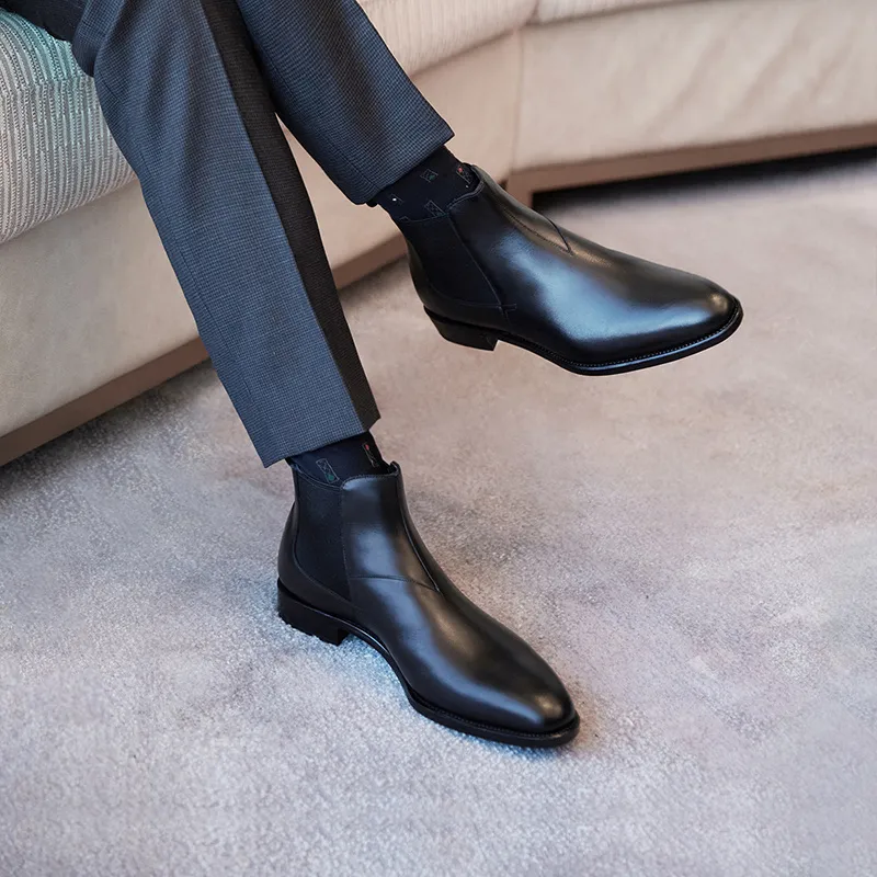 THOM WILLS Chelsea Boots Men's Black-5