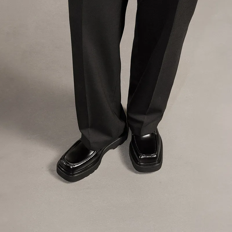 THOM WILLS Trendy Versatile Elegant Derby Shoes Casual Shoes Approx. 4.5cm Men's Black-5