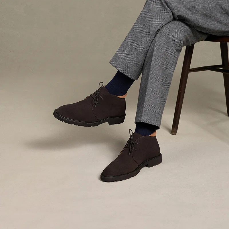 THOM WILLS Ankle Boots Men's Dark Coffee-5