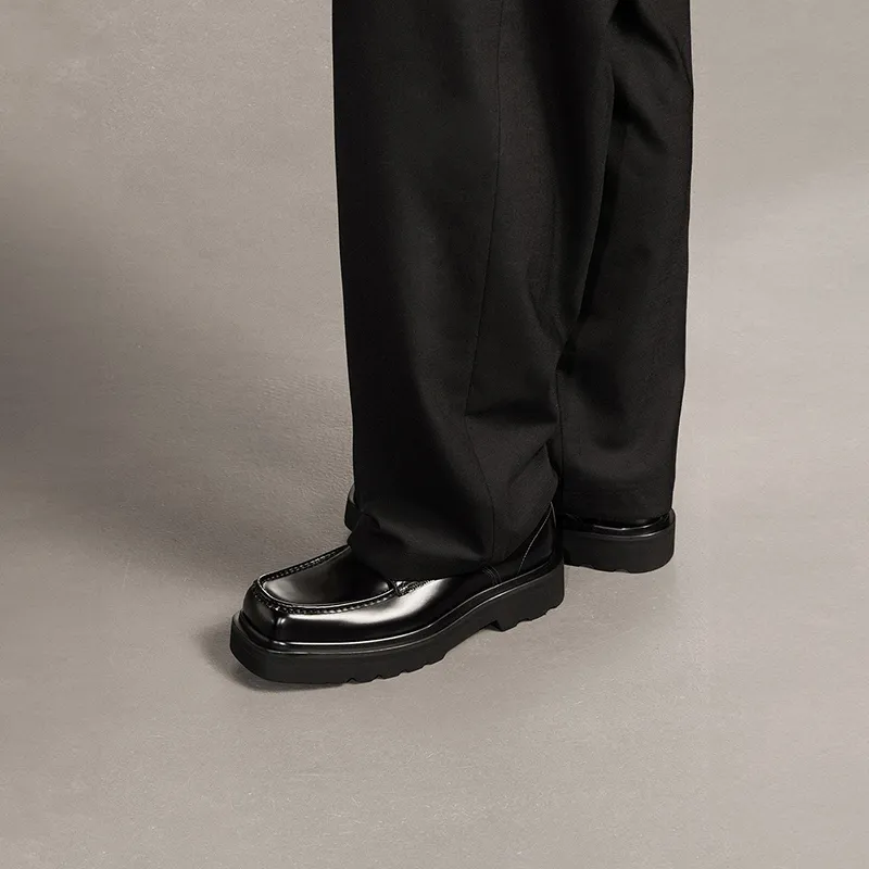 THOM WILLS Trendy Versatile Elegant Derby Shoes Casual Shoes Approx. 4.5cm Men's Black-6
