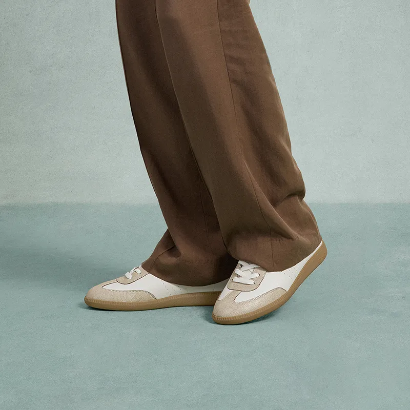 THOM WILLS Skateboard Shoes Unisex Low Top Khaki-6