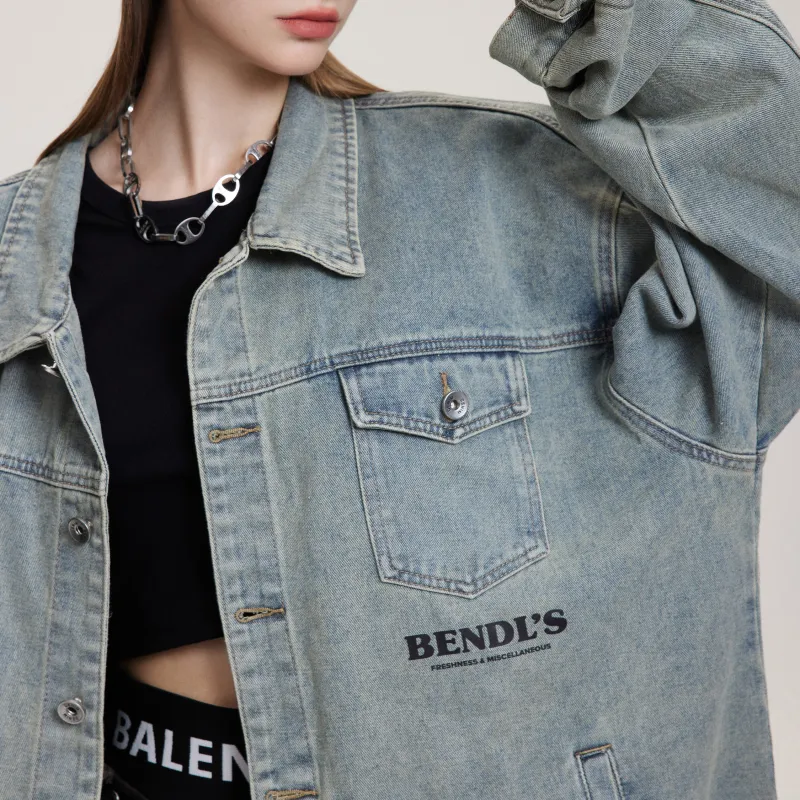 BENDL'S Denim Jacket Unisex Yellow Mud-2