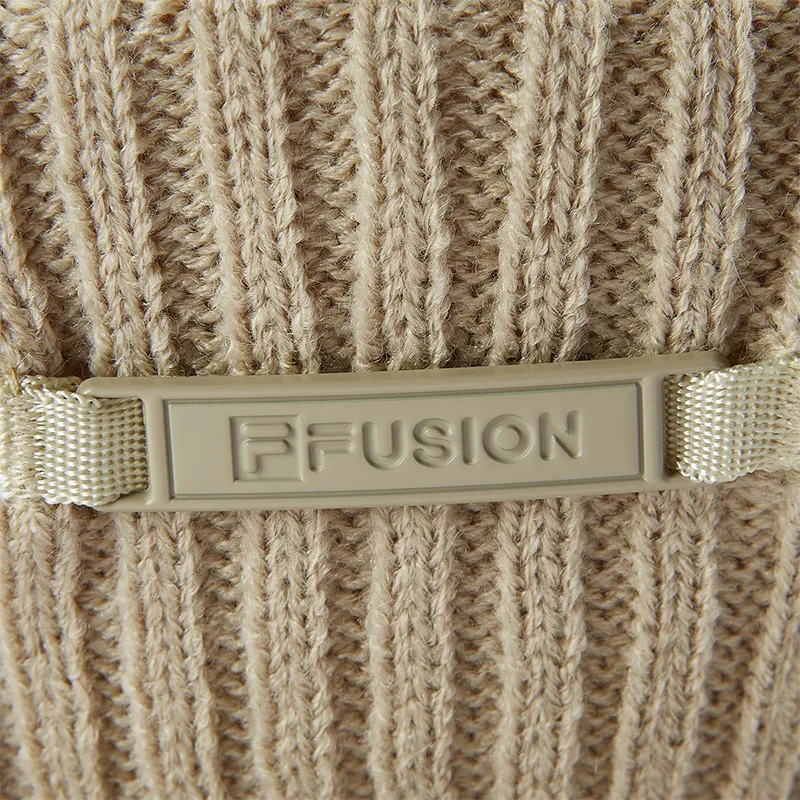 FILA FUSION Acrylic Beanies Unisex Light Brown Gray-6