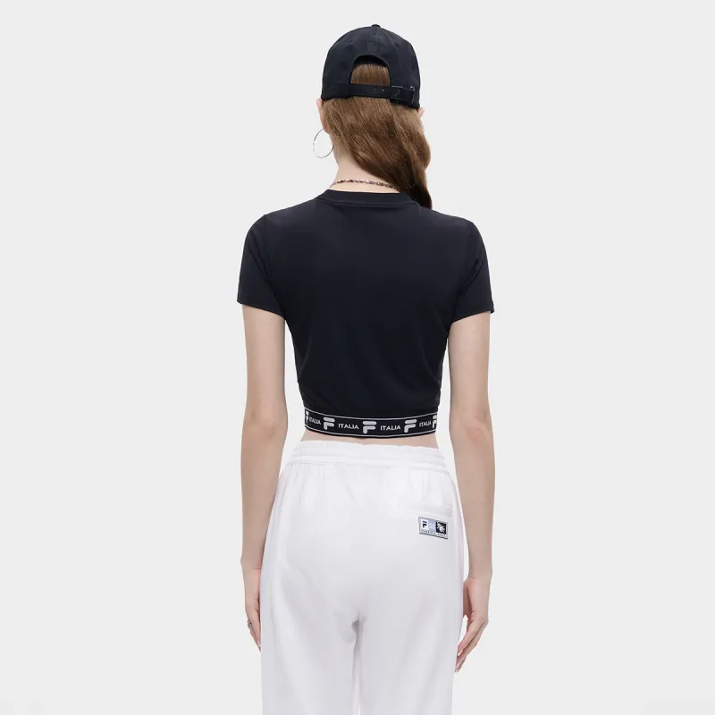FILA FUSION BASEBALL Series Crop Top Women's Jet Black-2