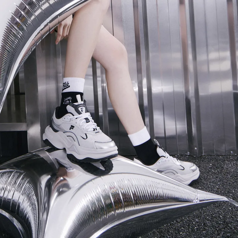 FILA FUSION Bianco Ii Sneakers 'White Silver Black' Women's-5