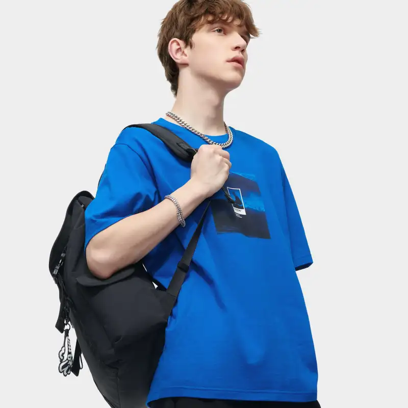 FILA FUSION T Shirt Unisex Distant Blue-3