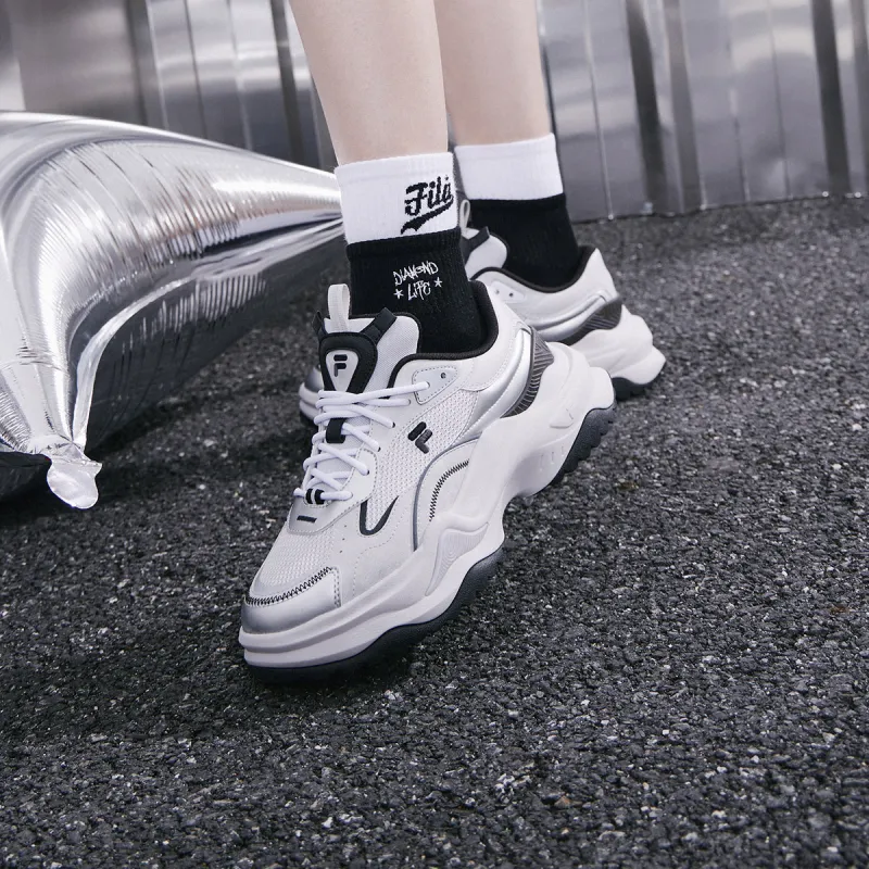 FILA FUSION Bianco Ii Sneakers 'White Silver Black' Women's-7