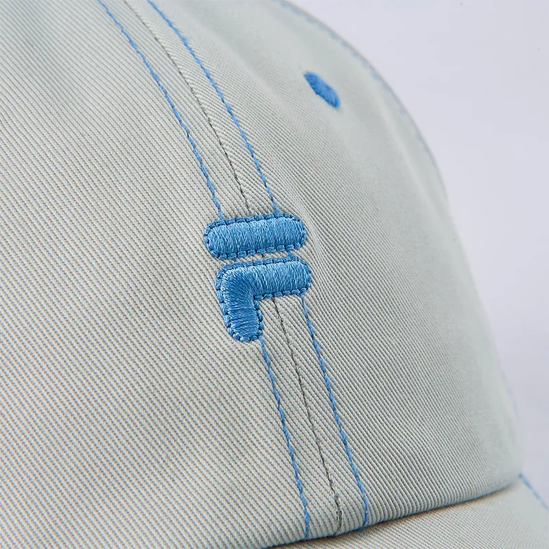 FILA FUSION Cotton Baseball Caps Unisex Light Clear Gray-3