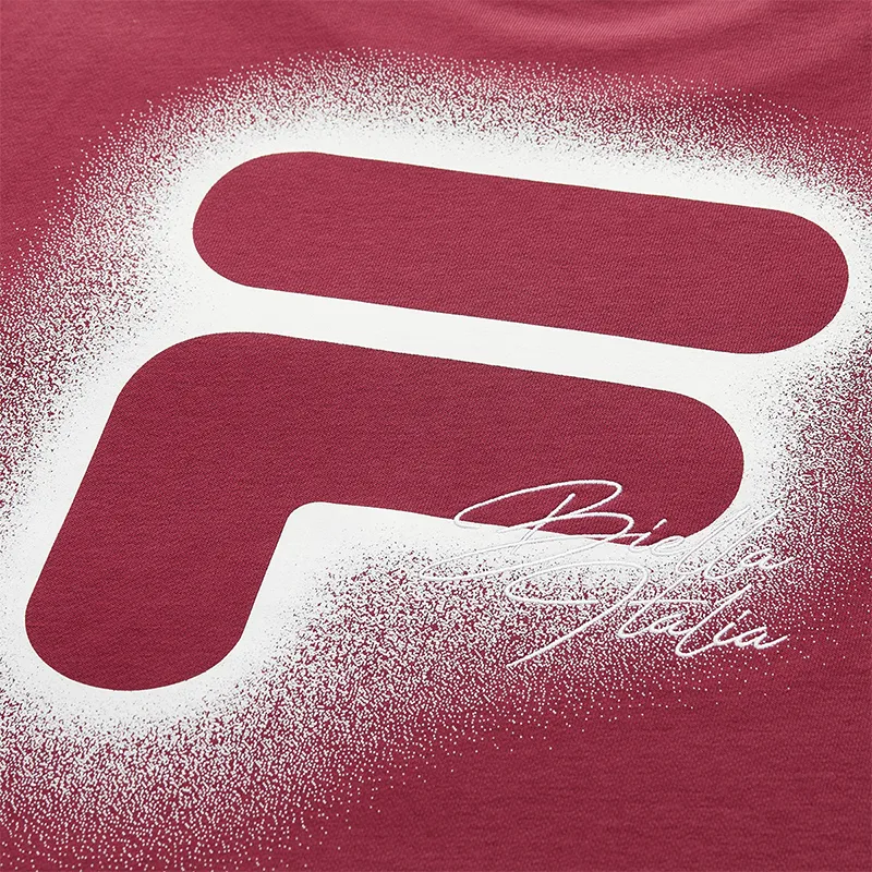 FILA FUSION FOB Series Pullover Sweatshirt Unisex Burgundy With A Hint Of Milk-6
