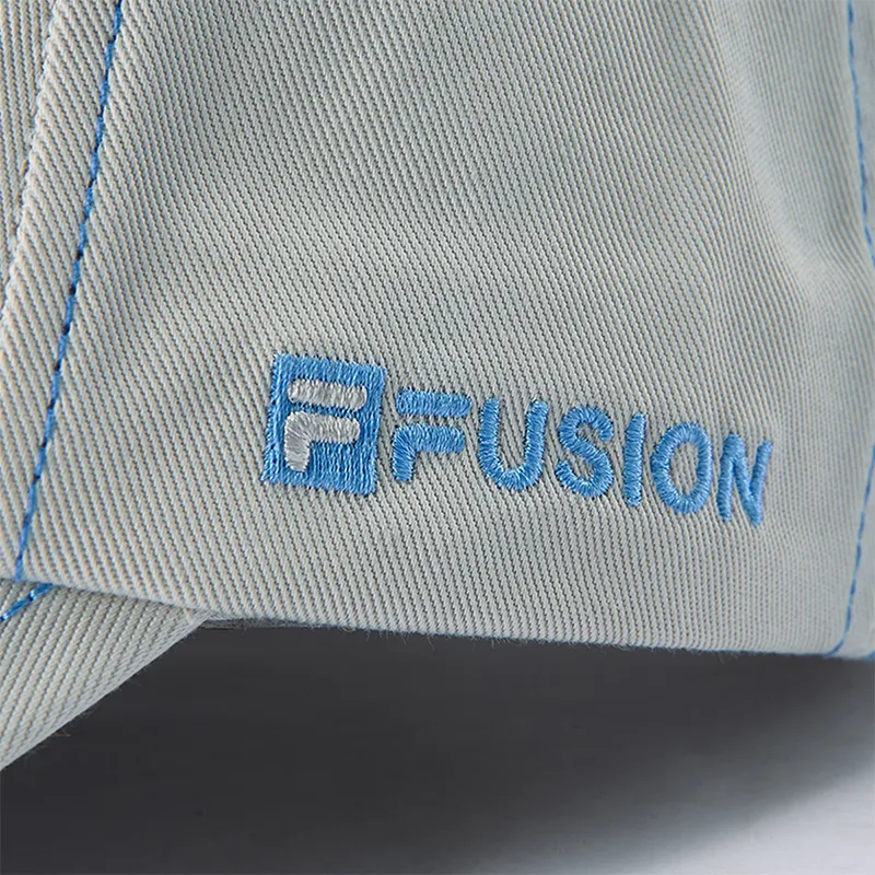 FILA FUSION Cotton Baseball Caps Unisex Light Clear Gray-4