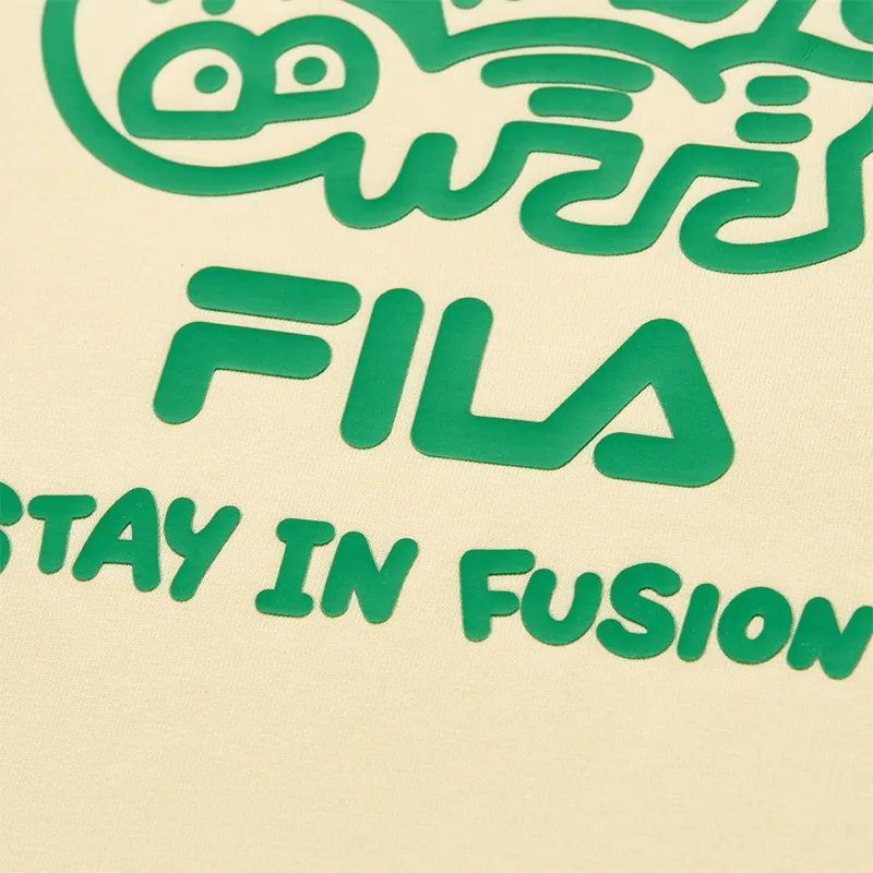 FILA FUSION T Shirt Unisex Light Zhen Yellow YE-7