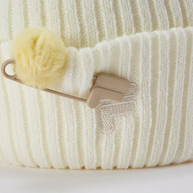 FILA FUSION Acrylic Beanies Unisex Marshmallow White-4