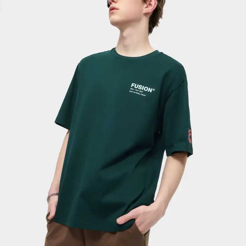 FILA FUSION T Shirt Unisex Western Yellow Pine Green-3