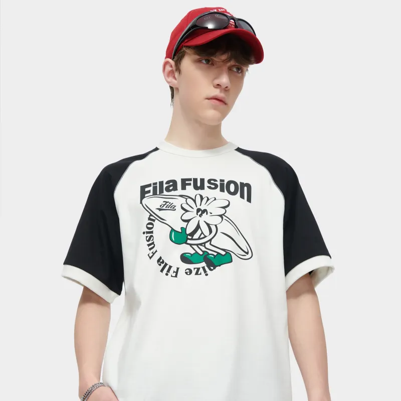 FILA FUSION INLINE Series T Shirts Men White-2