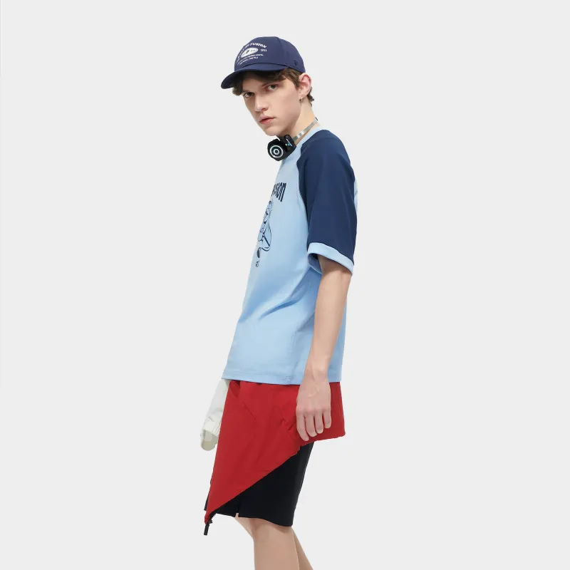 FILA FUSION T Shirts Men Tide Blue-5