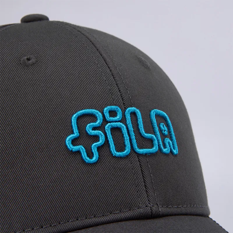 FILA FUSION x MR.DOODLE Cotton Baseball Caps Unisex Iron Ore Gray-3