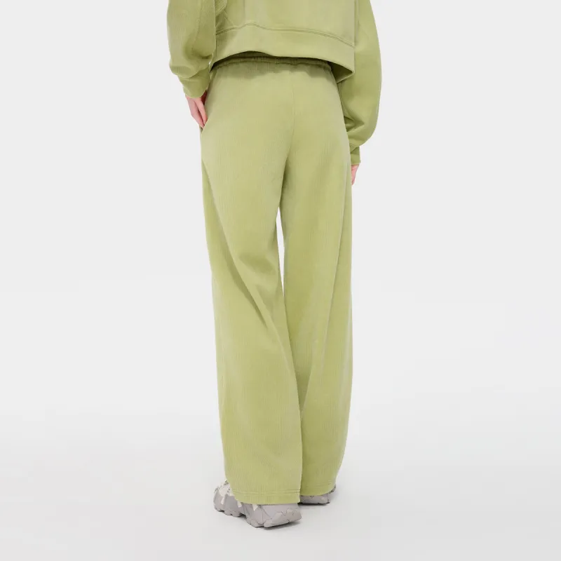 FILA FUSION Knitted Sweatpants Women's Cream Fruit Green-4