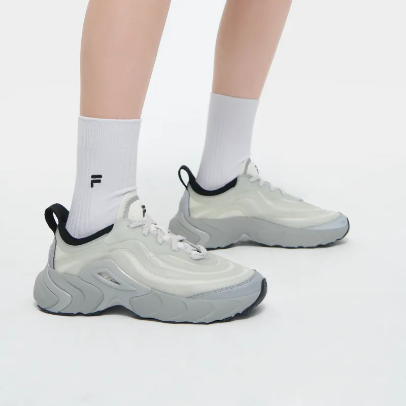 FILA FUSION Ray 4 Anti Slip Wear Resistant Low Top Casual Shoes Women's Light Gray-6