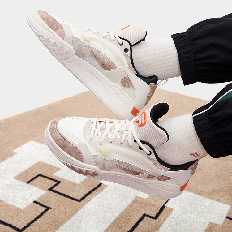 FILA FUSION Sport Vintage Basketball Shoes 'White Brown'-7