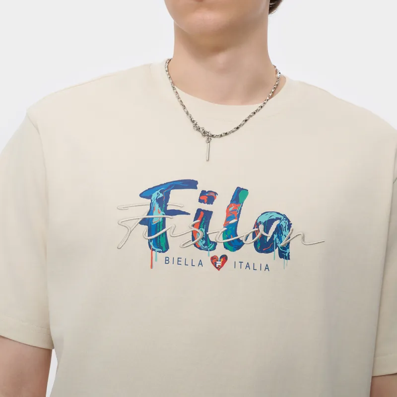 FILA FUSION LIFE T Shirt Unisex Pen Screw Apricot-2