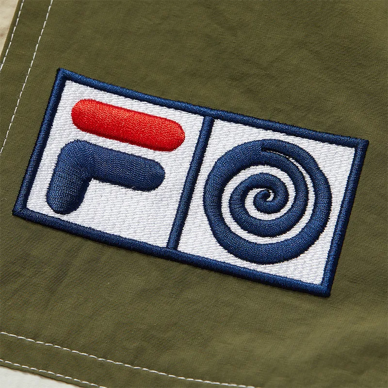 FILA FUSION x Round Two Jackets Coats Men's Beige Repair Color-3