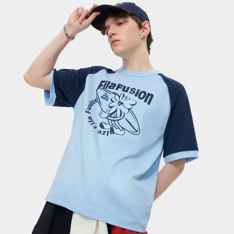 FILA FUSION T Shirts Men Tide Blue-2