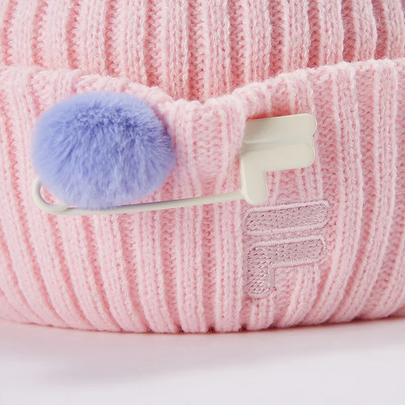 FILA FUSION Acrylic Beanies Unisex Childhood Pink-4