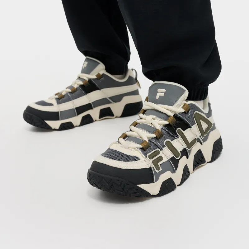 FILA FUSION Barricade Basketball Shoes Men Low Top Rusty Gray/Antique White-5