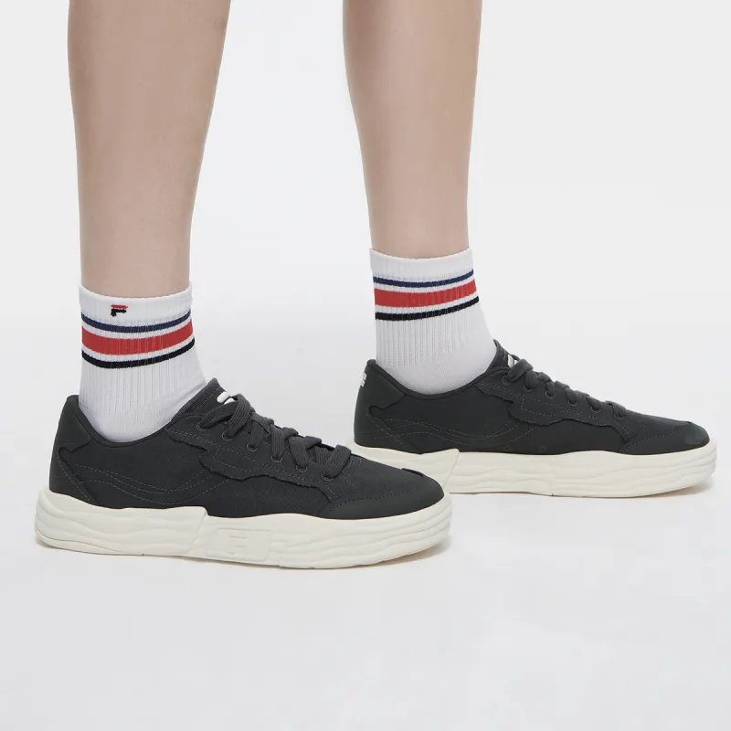 FILA FUSION POP 2 Anti Slip Wear Resistant Low Top Skateboard Shoes Men's Lost Black-5