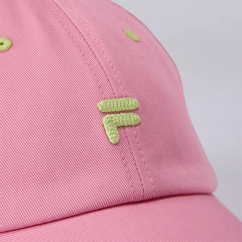 FILA FUSION Cotton Baseball Caps Unisex Wild Cherry Blossom Pink-4