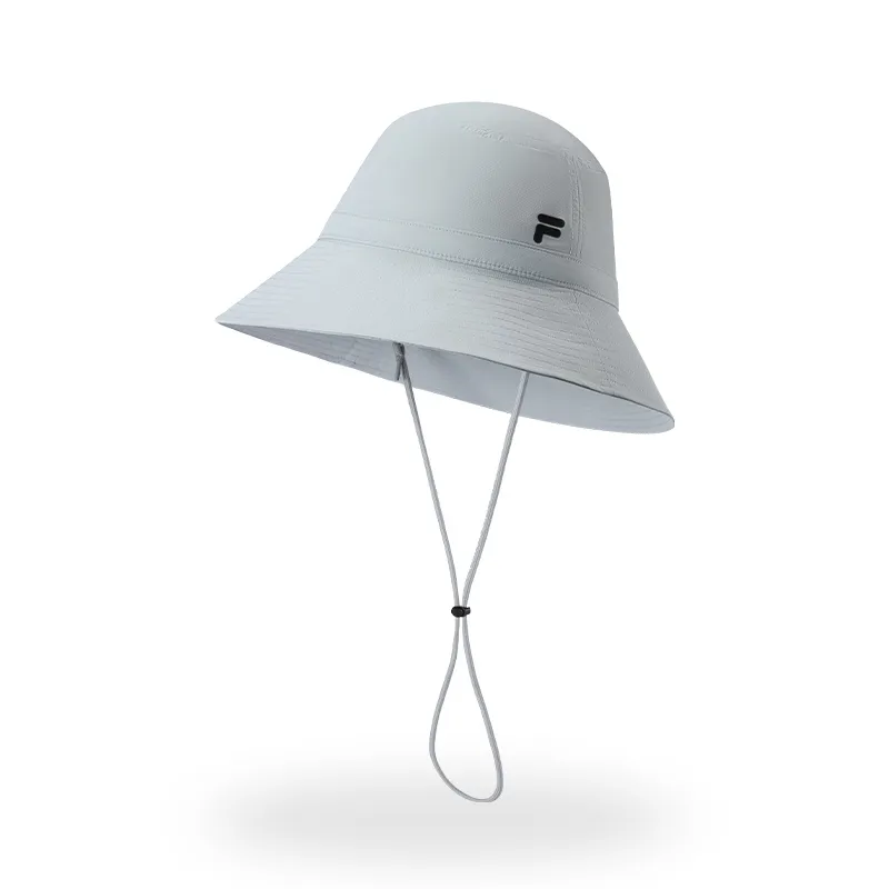 FILA FUSION Polyester Bucket Hats Unisex Cloud Gray-1