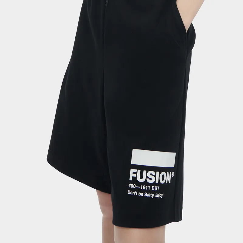 FILA FUSION PANTONE Collaboration Series Casual Shorts Unisex Black-6