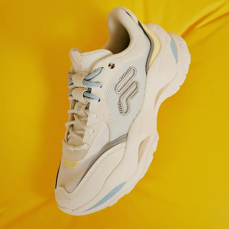 FILA FUSION Cheese Casual Shoes Women's Low Top White-10