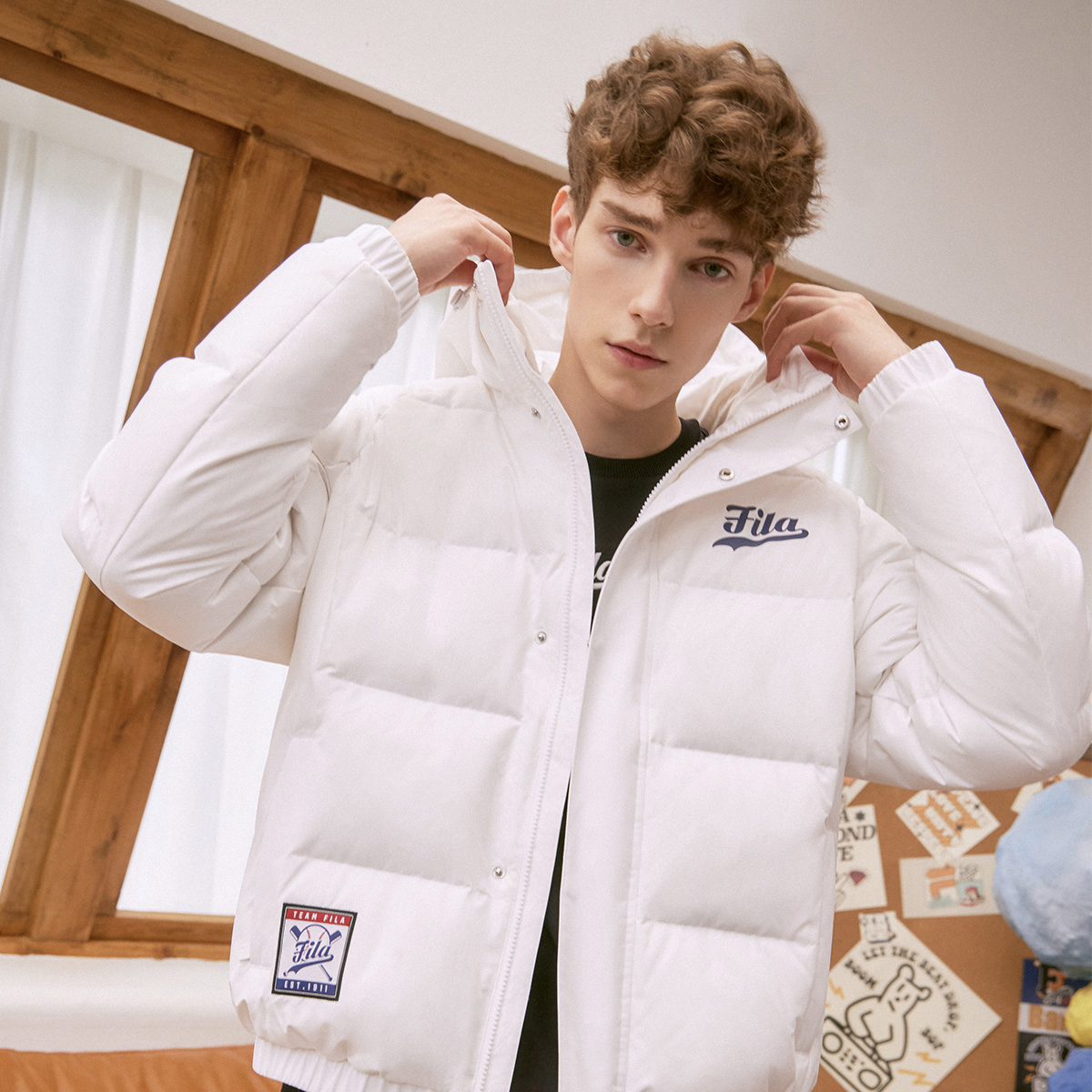 FILA FUSION QR Down Jackets Men Standard White - POIZON