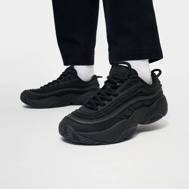 FILA FUSION Low Top Vintage Basketball Shoes Men's Black-3