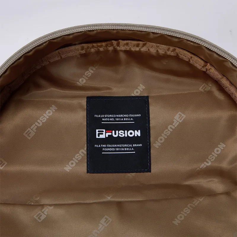 FILA FUSION MR.DOODLE Collaboration Fabric Backpack Extra Small Unisex Gray Brown Khaki-6