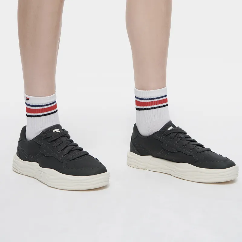 FILA FUSION POP 2 Anti Slip Wear Resistant Low Top Skateboard Shoes Men's Lost Black-6