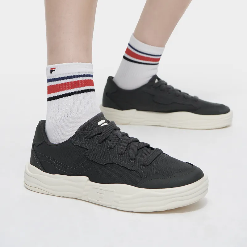 FILA FUSION POP 2 Anti Slip Wear Resistant Low Top Skateboard Shoes Men's Lost Black-4