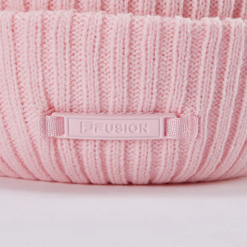 FILA FUSION Acrylic Beanies Unisex Childhood Pink-5