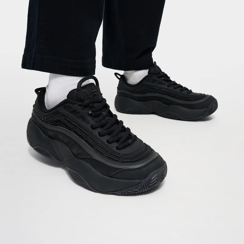 FILA FUSION Low Top Vintage Basketball Shoes Men's Black-4